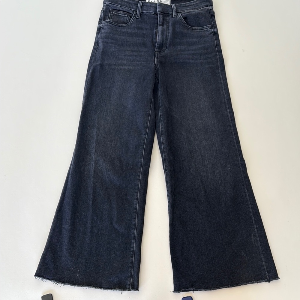 Frank & Eileen Black Flare Wide Leg Jeans